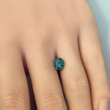 1.66CT OVAL PRECISION CUT MONTANA SAPPHIRE, TEAL BLUE COLOR SHIFTING, 7.5X6.2MM