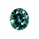 1.46CT OVAL PRECISION CUT MONTANA SAPPHIRE, MEDIUM TEAL BLUE GREEN, 7X6.1MM