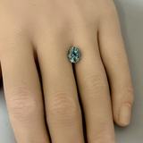 2.60CT OVAL BRILLIANT PRECISION CUT MONTANA SAPPHIRE, AQUA BLUE TEAL, 8.5X7MM