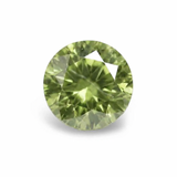 1.48CT PRECISION CUT ROUND BRILLIANT MONTANA SAPPHIRE, BRIGHT YELLOW GREEN,  6.7MM