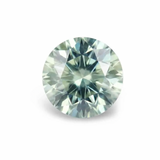 1.01CT PRECISION CUT ROUND BRILLIANT MONTANA SAPPHIRE, PASTEL GREEN AND WHITE, 5.8MM