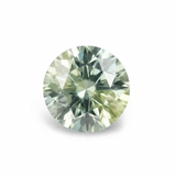 1.24CT PRECISION CUT ROUND BRILLIANT MONTANA SAPPHIRE, PARTI PASTEL GREEN AND YELLOW, 6.3MM