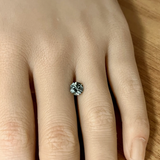 1.24CT PRECISION CUT ROUND BRILLIANT MONTANA SAPPHIRE, PARTI PASTEL GREEN AND YELLOW, 6.3MM