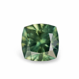 1.85CT FANCY SQUARE CUSHION PRECISION CUT MONTANA SAPPHIRE, PARTI GREEN AND YELLOW, 6.6MM
