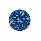 1.36CT ROUND PRECISION CUT MONTANA SAPPHIRE, OCEAN BLUE TEAL, 6.5MM