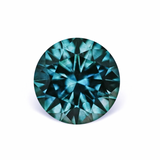 1.36CT ROUND PRECISION CUT MONTANA SAPPHIRE, OCEAN BLUE TEAL, 6.5MM