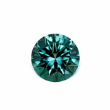 1.47CT ROUND PRECISION CUT MONTANA SAPPHIRE, TEAL GREEN, 6.75MM