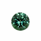 1.47CT ROUND PRECISION CUT MONTANA SAPPHIRE, TEAL GREEN, 6.75MM