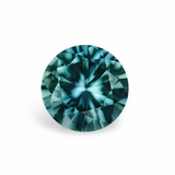 1.07CT PRECISION CUT ROUND BRILLIANT MONTANA SAPPHIRE, TEAL BLUE GREEN, 6MM