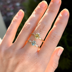 1.27ct Bright Yellow Green Precision Cut Montana Sapphire Scallop Cup Solitaire in 14k Yellow Gold