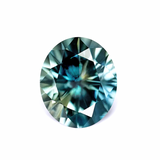 1.65CT OVAL PRECISION CUT MONTANA SAPPHIRE, BI-COLOR TEAL, 7.3X6.2MM