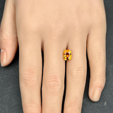 2.59CT PRECISION CUT RADIANT MONTANA SAPPHIRE, PARTI ORANGE YELLOW, 8.5X6.5MM