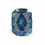 1.98CT PRECISION CUT RADIANT MONTANA SAPPHIRE, TEAL BLUE GREEN, 8.1X6.1MM