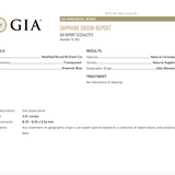 3.01ct Round GIA Teal Montana Sapphire Low Profile Six Prong Split Shank Solitaire in 18k Yellow Gold