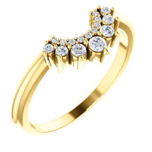 Sunrise Diamond Band in yellow gold