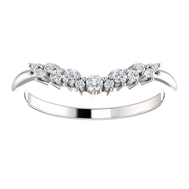 Waterfall Diamond Band in white gold