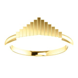 Cliff Dweller Band- Women's Stacking band in yellow gold