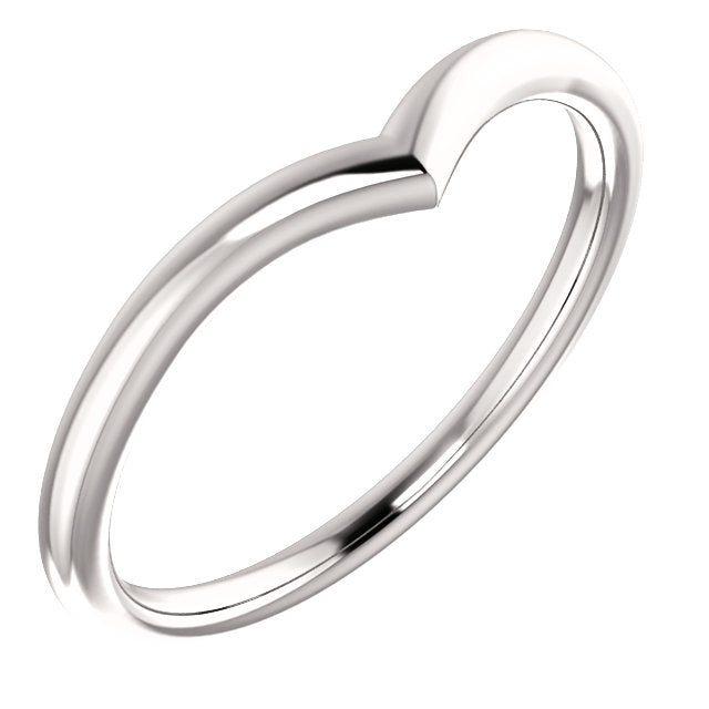 V Contour Wedding Band - Women's Plain V Shaped Curved Wedding BandV Contour Wedding Band - Women's Plain V Shaped Curved Wedding Band