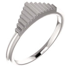 Cliff Dweller Band- Women's Stacking band in white gold