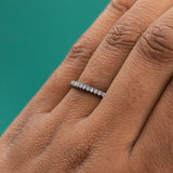 Blackened Gold Straight Diamond Band