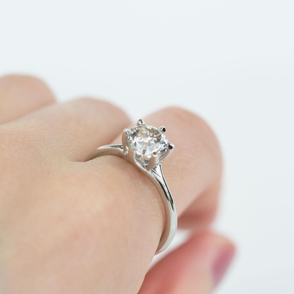 Split Shank Six Prong Solitaire