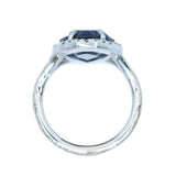 Split Shank Low Profile Halo with French Set Diamonds - Setting