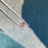 1.00CT FANCY ELONGATED CUSHION MONTANA SAPPHIRE, BI COLOR PINK AND RED, 6.8X5.2MM