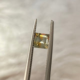 0.75CT SQUARE BRILLIANT PARTI BLUE ORANGE YELLOW MONTANA SAPPHIRE, 4.6MM, UNTREATED