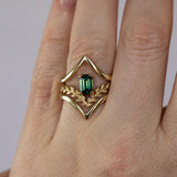 Hills and Valleys- Pointed Ring Jacket in Solid Recycled 14k Gold